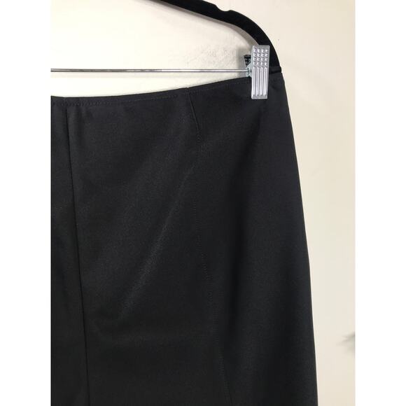 St. John Leather Cuffed Black Trousers Stretch Classic Old Money Sophisticated - Picture 8 of 10